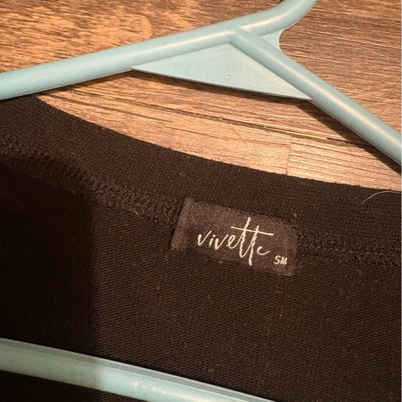 Black Button-Down Women's Cardigan - Picture 2 of 4